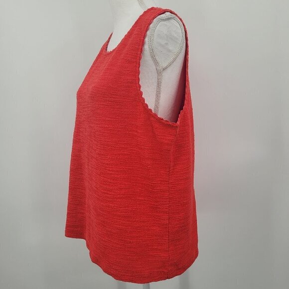 J Crew Textured Scallop Trim Sleeveless Top - Picture 5 of 11